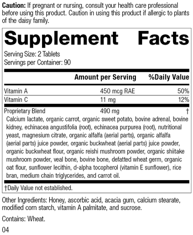 - Cataplex A-C, Rev 04 Supplement Facts
