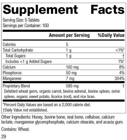 - Bio-Dent®, 800 Tablets, Rev 29 Supplement Facts