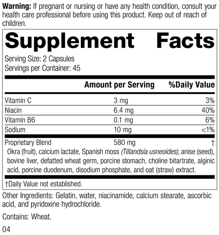 - Gastrex®, 90 Capsules, Rev 03 Supplement Facts