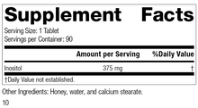 Load image into Gallery viewer, Inositol, 90 Tablets, Rev 10 Supplement Facts