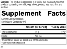 Load image into Gallery viewer, Inositol Powder, Rev 05 Supplement Facts