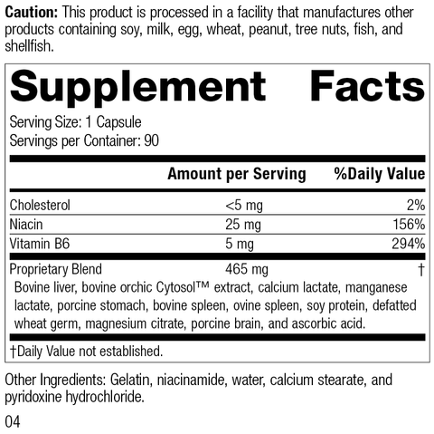 - Orchex®, 90 Capsules, Rev 04, Product Label