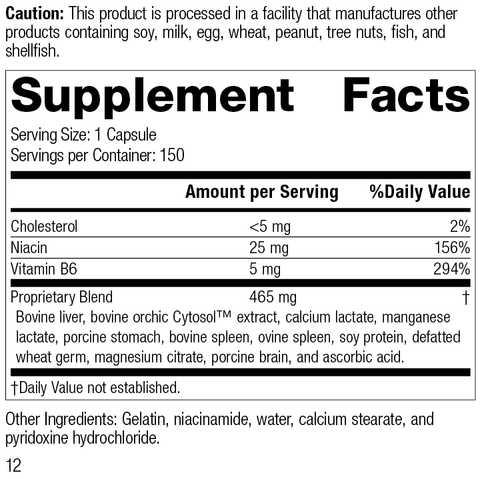 - Orchex®, 150 Capsules, Rev 12, Product Label