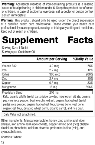 - Trace Minerals-B12 R11 90 Tablets Label Image