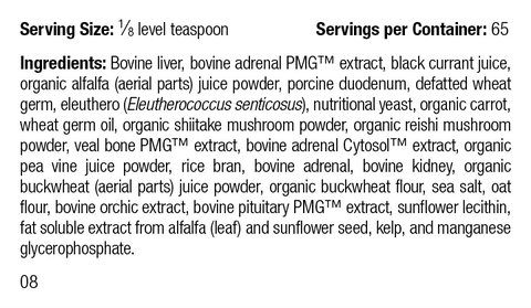 - Canine Adrenal Support, 25 g, Rev 07 Supplement Facts