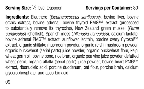 - Canine Thyroid Support, 100 g, Rev 09 Supplement Facts