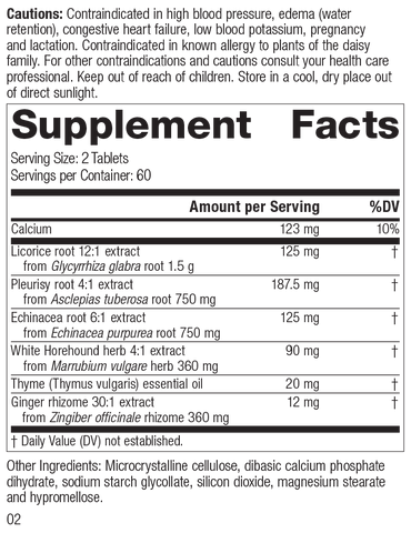 - Broncafect, 60 Tablets, Rev 02 Supplement Facts