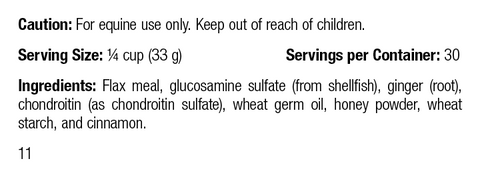 - Equine Mobility Support, Rev 10 Supplement Facts