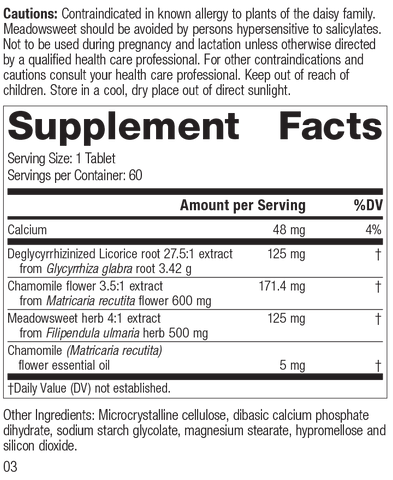 - supplement fact label