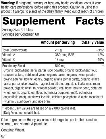  - Cataplex® A-C-P, 180 Tablets, Rev 04 Supplement Facts