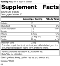 Load image into Gallery viewer, Cataplex® B-Core 120 Tablets Rev 04 Supplement Facts