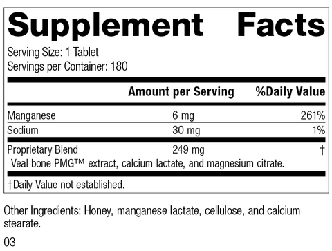  - Biost®, 180 Tablets, Rev 03 Supplement Facts
