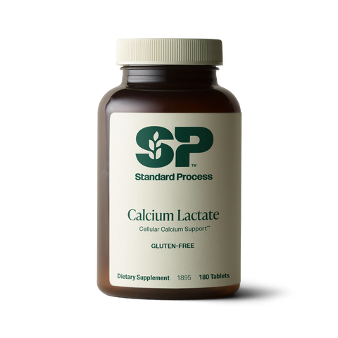  - An image of a bottle of Calcium Lactate, 180 tablets.