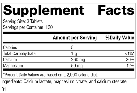  - Rev 01 Supplement Facts