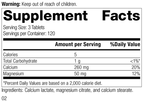  - Rev 02 Supplement Facts