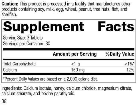  - Cal-Ma Plus®, 90 Tablets, Rev 08 Supplement Facts	