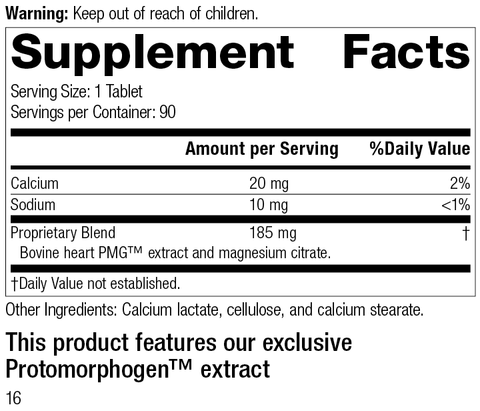  - Cardiotrophin PMG®, 90 Tablets, Rev 15 Supplement Facts