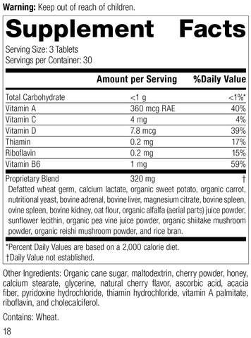  - Catalyn® Chewable, 90 Tablets, Rev 18 Supplement Facts