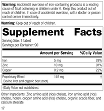 Load image into Gallery viewer, Zinc Complex, formerly known as Chezyn®, 90 Tablets, Rev 16 Supplement Facts