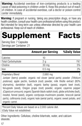  - SP Cleanse®, 150 Capsules, Rev 16 Supplement Facts