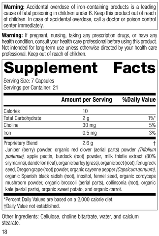  - SP Cleanse®, 150 Capsules, Rev 18 Supplement Facts
