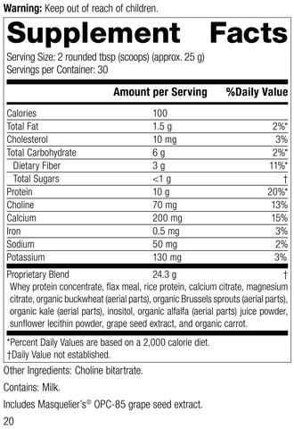  - SP Complete®, 28 Ounces, Rev 17 Supplement Facts