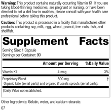 Load image into Gallery viewer, Cruciferous Complete™, 90 Capsules, Rev 07 Supplement Facts