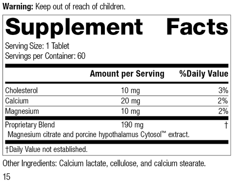  - 4875 Hypothalmex R14 Supplement Facts