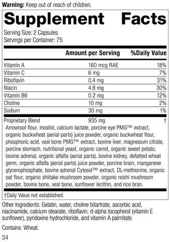  - Eyeplex®, 150 Capsules, Rev 33 Supplement Facts