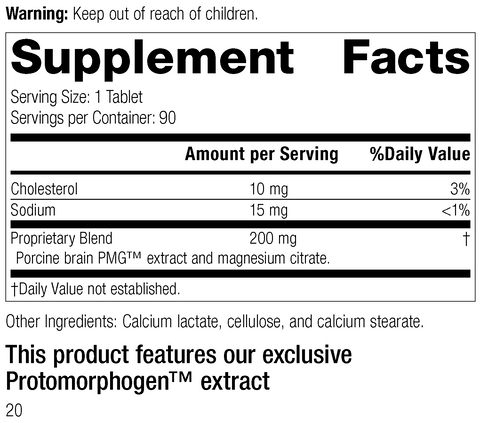  - Neurotrophin PMG®, 90 Tablets, Rev 19 Supplement Facts