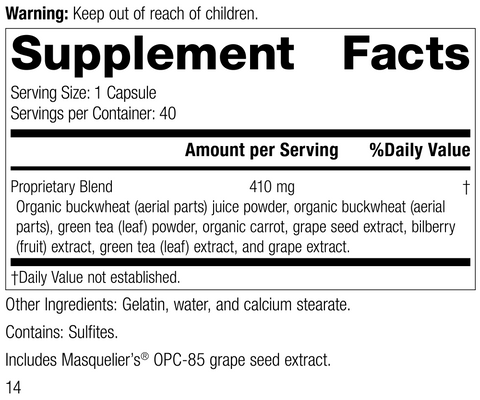  - OPC Synergy®, 40 Capsules, Rev 13, Supplement Facts