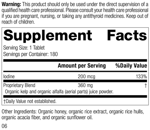  - Organically Bound Minerals, 180 Tablets, Rev 05 Supplement Facts