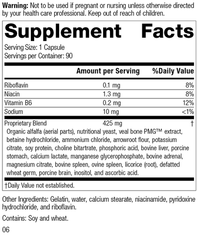  - Ostarplex®, 90 Capsules	, Rev 06 Supplement Facts