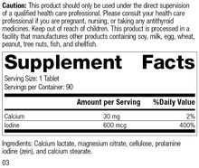 Load image into Gallery viewer, Prolamine Iodine, 90 Tablets, Rev 03 Supplement Facts
