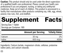 Load image into Gallery viewer, Prolamine Iodine, 180 Tablets, Rev 03 Supplement Facts