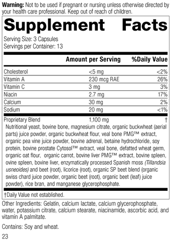 - Rumaplex®, 40 Capsules, Rev 23 Supplement Facts
