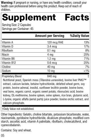  - Senaplex®, 90 Capsules, Rev 04 Supplement Facts