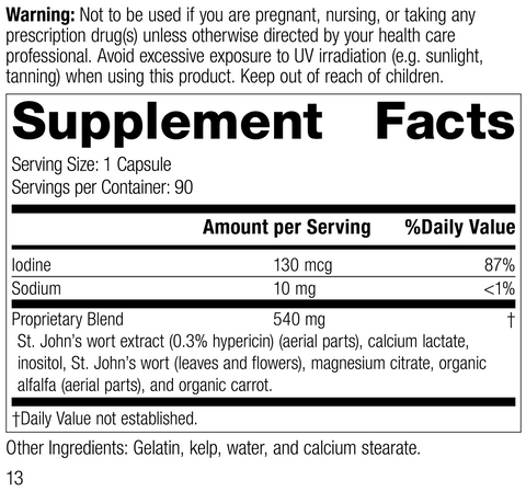 - St. John's Wort-IMT™, 90 Capsules, Rev 12 Supplement Facts
