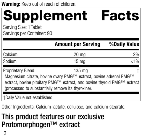  - Symplex® F, 90 Tablets, Rev 12 Supplement Facts