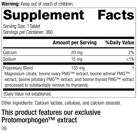  - Symplex® F, 360 Tablets, Rev 08 Supplement Facts