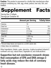 Load image into Gallery viewer, Tuna Omega-3 Chewable, 120 Softgels, Rev 12 Supplement Facts