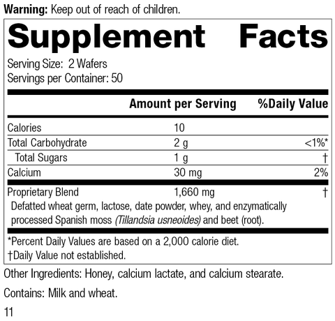  - Zymex Wafers, Rev 11 Supplement Facts
