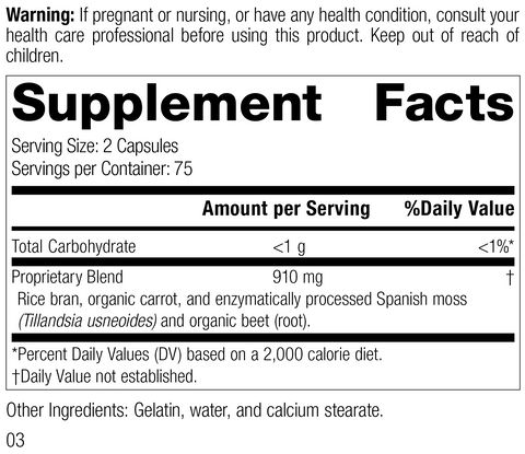  - 8445 Zymex R02 Supplement Facts