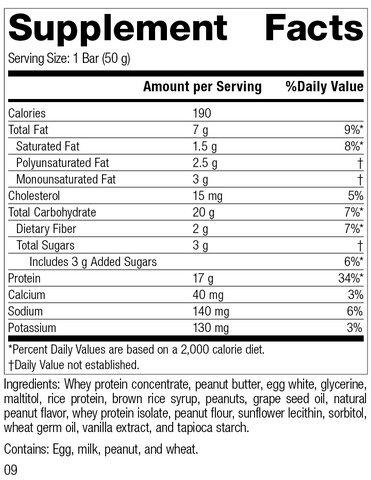  - StandardBar®-Peanut Butter, rev9