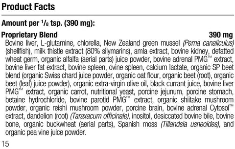  - Canine Dermal Support, 125 g, Rev 10 Supplement Facts