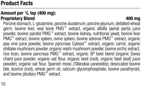  - Canine Enteric Support, 30 g, Rev 08 Supplement Facts