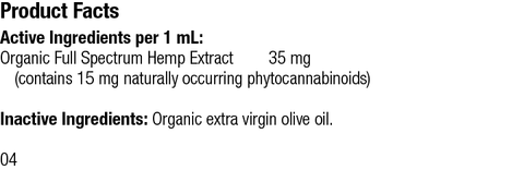  - VF Hemp Oil Rev 04 Supplement Facts