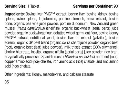  - supplement fact label