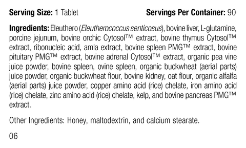  - Feline Immune System Support, 90 Tablets, Rev 04 Supplement Facts