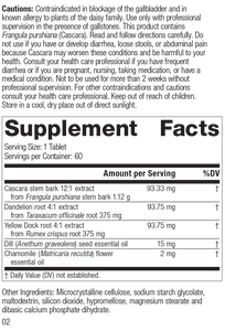 Colax, 60 Tablets Rev 01 Supplement Facts